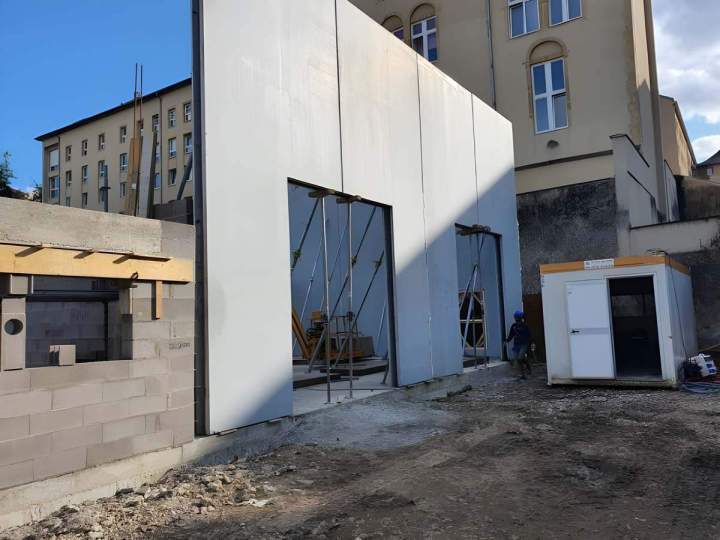 Montage de murs préfabriqués, Rosbruck