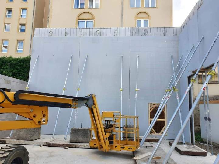 lévation de murs préfabriqués en béton, Rosbruck
